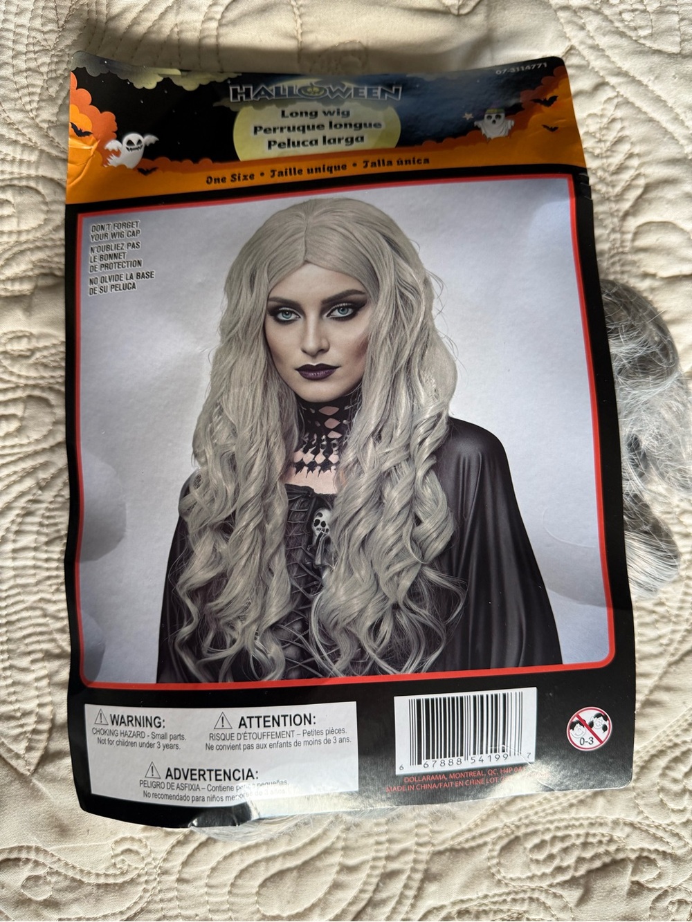 Halloween Long Wig - Silver Gray Long Wavy Hair